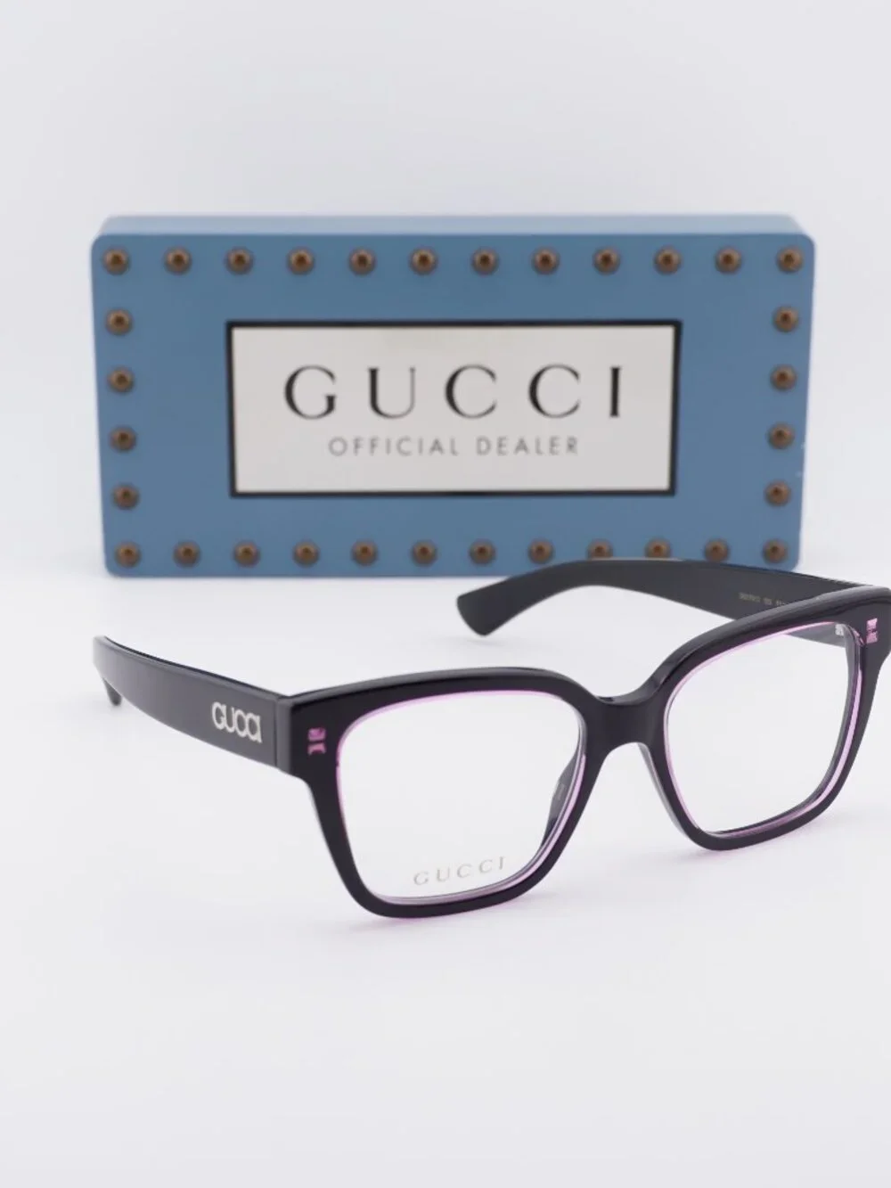 Gucci GG1791O 003 Square Eyeglasses - Black/Pink 51mm